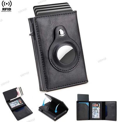 Men's Wallet with AirTag Slot and RFID Protection