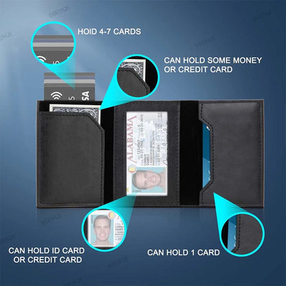 Men's Wallet with AirTag Slot and RFID Protection