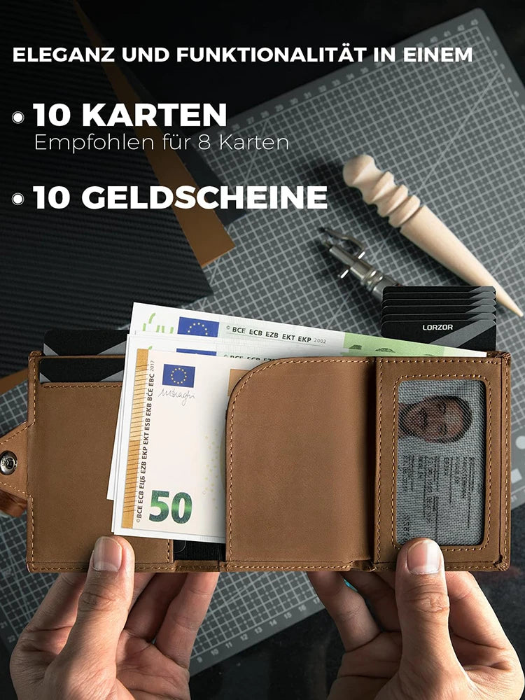 Men's Wallet with AirTag Slot and RFID Protection